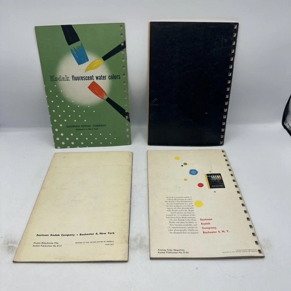 Kodak‎ Photography Data Books. Lot Of 4 Paperback Books.  1951-1958